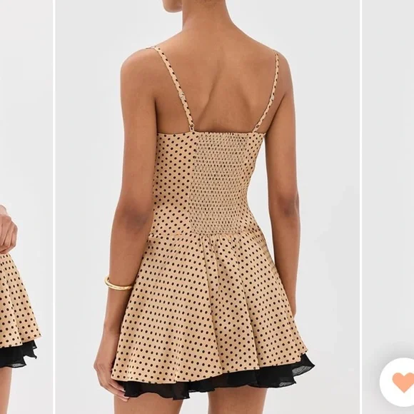 Reformation Ursula Silk Polka Dot Dress size 10 - Picture 2 of 7